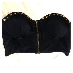LA Hearts black studded bralette